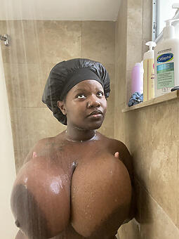 big-busted african shows her nice tits